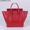 Fake Celine Luggage Micro Tote Bag CLY5369 Red JH05983dS46