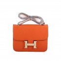 Fake Hermes Constance Bag Orange Togo Leather 1622S Golden JH01427wn47
