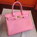 Fake Hermes original Epsom leather birkin bag H035 pink JH01519GM41