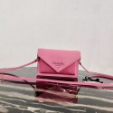 Fake Prada Saffiano leather mini-bag 1BP020 pink JH05031zK58