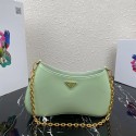 Fake Prada Saffiano leather shoulder bag 2BC148 green JH04936HB93