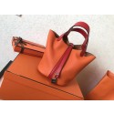 Fake Replica Hermes Picotin Lock PM Bags Original Leather H8688 orange&red JH01345Ml87