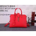 Fake Yves Saint Laurent Litchi Leather Tote Bag 26574 Red JH08369GM41