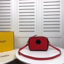 Fashion Fendi MINI CAMERA CASE suede bag 8BS019A red JH08680Rn14