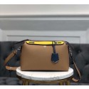 FENDI BY THE WAY REGULAR Small multicoloured leather Boston bag 8BL1245 Apricot&yellow JH08629Ym74