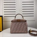 FENDI PEEKABOO ICONIC leather bag F0335 pink JH08522Oj66