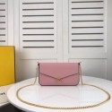 Fendi WALLET ON CHAIN WITH POUCHES leather mini-bag F0005 pink JH08527um78