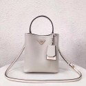 First-class Quality Prada Double Saffiano leather bag 1BA212 white JH05507aF97