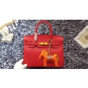 Hermes Birkin 30CM tote bags litchi leather H30 red JH01727VO77