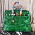 Hermes Birkin Tote Bag Croco Leather BK35 green JH01462rd58