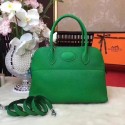 Hermes Bolide Original Togo leather Tote Bag HB31 green JH01579IZ26