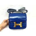 Hermes Constance Bag Croco Leather 3326 Royal Blue JH01671Au34