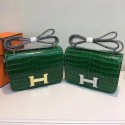 Hermes Constance Bag Croco Leather H6811 green JH01648Nx98