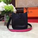 Hermes Evelyne original togo leather mini Shoulder Bag H1187 black JH01567vj67
