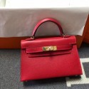 Hermes Kelly 20cm Tote Bag Original Epsom Leather KL20 red JH01534zr86