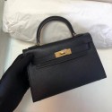 Hermes Kelly 20cm Tote Bag Original Leather KL20 black JH01536MT15
