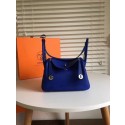 Hermes Lindy togo Original Leather Shoulder Bag 5086 blue JH01606ta99