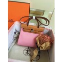 Hermes mini Herbag Original Canvas Leather & Calfskin 45987 pink&brown JH01183ix60