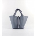 Hermes Picotin 18cm Bags togo Leather 8615 gray-blue JH01858fN93