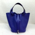Hermes Picotin Lock 22cm Bags togo Leather 1048 Brilliant blue JH01709ty35