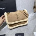High Imitation Yves Saint Laurent IN Cashmere AND SMOOTH LEATHER Y533037 brown JH07711vF44