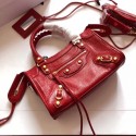 High Quality Fake Balenciaga The City Handbag Calf leather 382567 red JH09421nD19