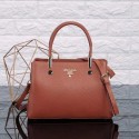 High Quality Imitation Prada Calfskin Leather Tote Bag 0902 brown JH05655YP94