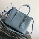Imitation 1:1 Prada Saffiano original Leather Tote Bag BN2838 sky blue JH05261qd57