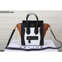 Imitation 2015 Celine nano bag original leather 3308 white&black&brown JH06390PU57