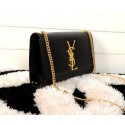 Imitation AAAAA 2015 Yves Saint Laurent new model fashion shoulder bags caviar 6781 black JH08414Af81