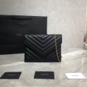 Imitation AAAAA Yves Saint Laurent Shoulder Bag Original Leather Y569267 Black JH07824Af81