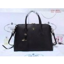 Imitation Cheap Prada litchi leather two-handle bag 0889 black JH05726wG78