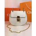 Imitation Chloe Drew Shoulder Bags Calfskin Leather 2709 White JH08952Rd46