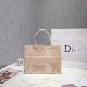 Imitation DIOR BOOK TOTE BAG IN EMBROIDERED CANVAS C1287 Beige JH07016Jf44