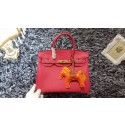 Imitation Hermes Birkin 30CM tote bags litchi leather H30 rose JH01725vK93
