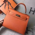 Imitation High Quality Hermes original epsom leather kelly Tote Bag KL2832 orange JH01551dN21