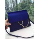 Imitation Hot Chloe Faye Shoulder Bag Suede Leather 9201L blue JH08923Rl62