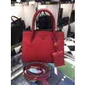 Imitation Prada Bibliotheque Handbag in Calf Leather 1BA156 red JH05594hu72