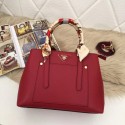 Imitation Prada Calf leather bag 5021 red JH05305LQ13