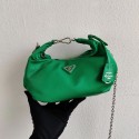 Imitation Prada Re-Edition 2005 nylon shoulder bag 1BH172 green JH05013Rj35