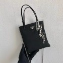 Imitation Prada Re-Edition nylon Tote bag 1NE618 black JH05075dW15