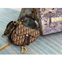 Imitation SMALL SADDLE BAG Dior Oblique Embroidered M1296ZW Brown JH06894dm74