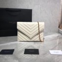 Imitation Yves Saint Laurent Shoulder Bag Original Leather Y569267 White JH07825EB28