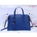Knockoff Top Prada litchi leather two-handle bag 0889 blue JH05725wV33