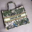 Luxury Imitation DIOR BOOK TOTE BAG IN EMBROIDERED CANVAS C1286 Green JH07196Pn88