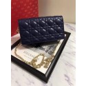 Luxury LADY DIOR-CLUTCH VAN LAMSLEER S0204 dark blue JH07332hU18
