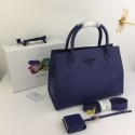 Luxury Prada Calfskin Leather Shoulder Bag 1BA155-1 dark blue JH05328NG76