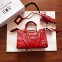 Luxury Replica Balenciaga The City Handbag Calf leather 382568 red JH09413Dg53