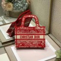MINI DIOR BOOK TOTE Embroidery S5475Z red JH06755Op64
