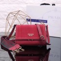 Prada Cahier Leather Shoulder Bag 7397 red JH05638Sy67